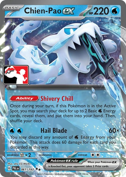 Chien-Pao ex - 061/193, Prize Pack Series Cards 061/193