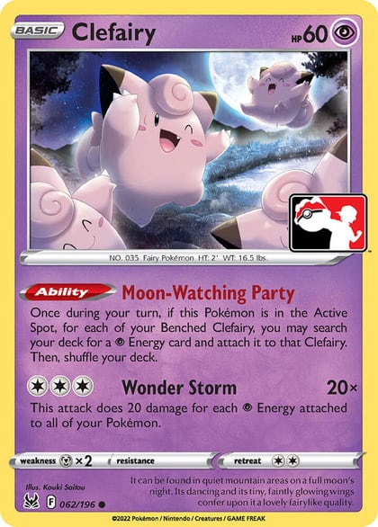 Clefairy - 062/196, Prize Pack Series Cards 062/196
