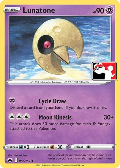 Lunatone - 062/159, Prize Pack Series Cards 062/159