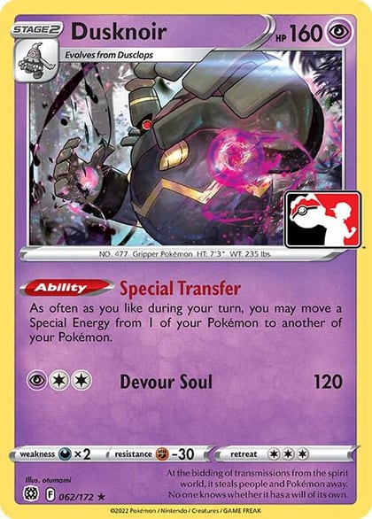 Dusknoir - 062/172, Prize Pack Series Cards 062/172