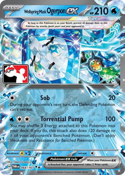 Wellspring Mask Ogerpon ex - 064/167, Prize Pack Series Cards 064/167