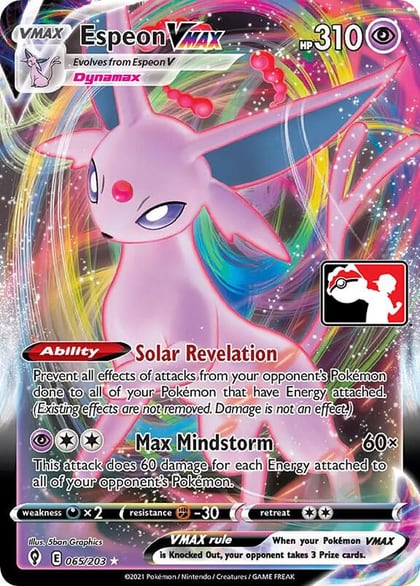 Espeon VMAX - 065/203, Prize Pack Series Cards 065/203