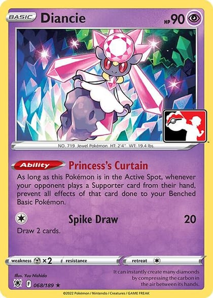 Diancie - 068/189, Prize Pack Series Cards 068/189