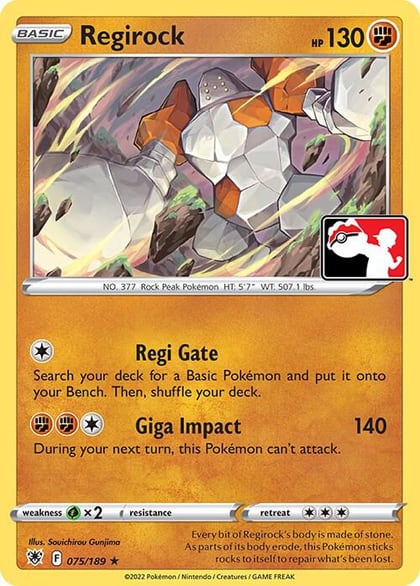 Regirock - 075/189, Prize Pack Series Cards 075/189
