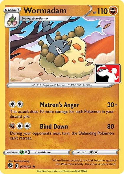 Wormadam - 077/172, Prize Pack Series Cards 077/172