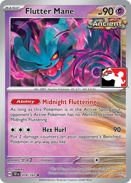 Flutter Mane - 078/162, Prize Pack Series Cards 078/162