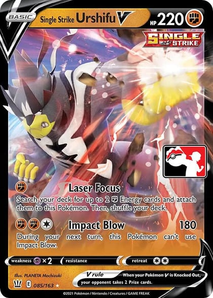 Single Strike Urshifu V - 085/163, Prize Pack Series Cards 085/163