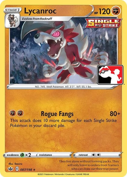 Lycanroc - 087/198, Prize Pack Series Cards 087/198