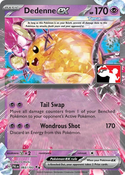 Dedenne ex - 093/193, Prize Pack Series Cards 093/193