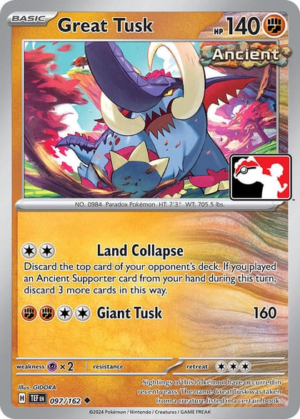 Great Tusk - 097/162, Prize Pack Series Cards 097/162