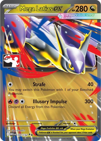 Mega Latias ex - 100/132, Prize Pack Series Cards 100/132