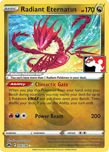 Radiant Eternatus - 105/159, Prize Pack Series Cards 105/159