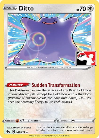 Ditto - 107/159, Prize Pack Series Cards 107/159