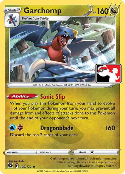 Garchomp - 109/172, Prize Pack Series Cards 109/172