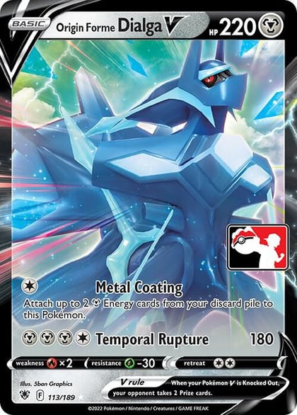 Origin Forme Dialga V - 113/189, Prize Pack Series Cards 113/189