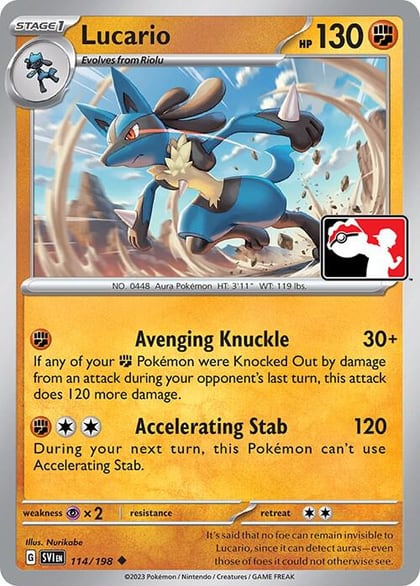Lucario - 114/198, Prize Pack Series Cards 114/198