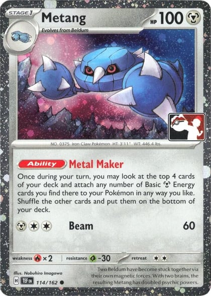 Metang - 114/162 (Cosmos Holo), Prize Pack Series Cards 114/162