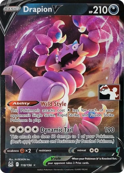 Drapion V - 118/196, Prize Pack Series Cards 118/196