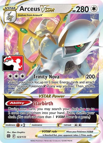 Arceus VSTAR - 123/172, Prize Pack Series Cards 123/172
