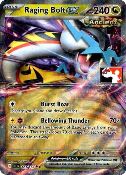 Raging Bolt ex - 123/162, Prize Pack Series Cards 123/162