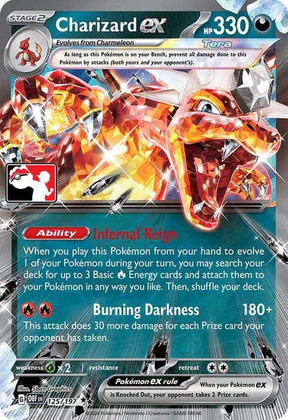 Charizard ex - 125/197, Prize Pack Series Cards 125/197