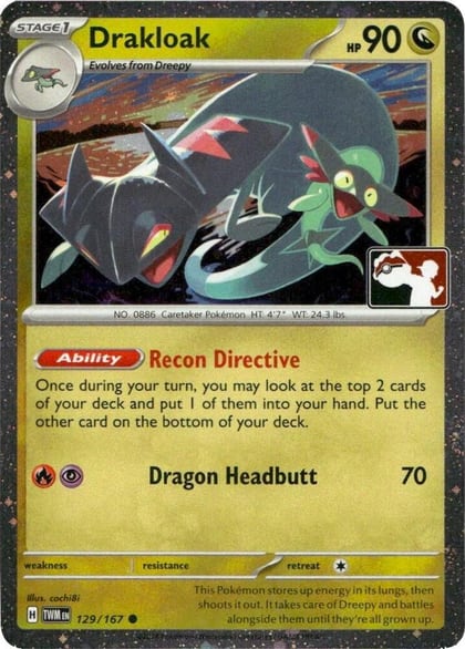 Drakloak - 129/167 (Cosmos Holo), Prize Pack Series Cards 129/167