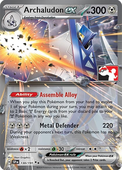 Archaludon ex - 130/191, Prize Pack Series Cards 130/191