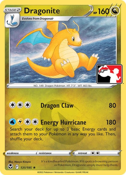 Dragonite - 131/195, Prize Pack Series Cards 131/195