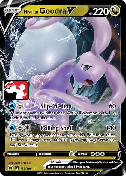 Hisuian Goodra V - 135/196, Prize Pack Series Cards 135/196
