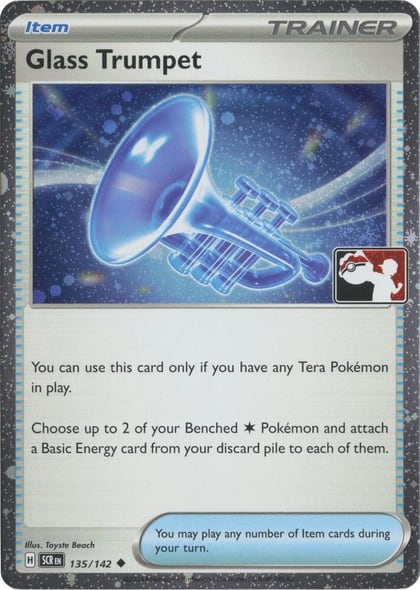 Glass Trumpet - 135/142 (Cosmos Holo), Prize Pack Series Cards 135/142