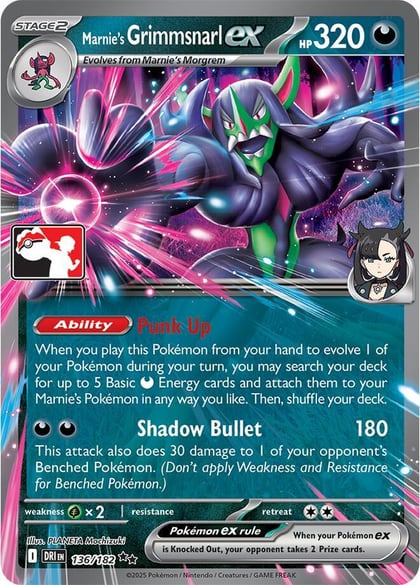 Marnie's Grimmsnarl ex - 136/182, Prize Pack Series Cards 136/182