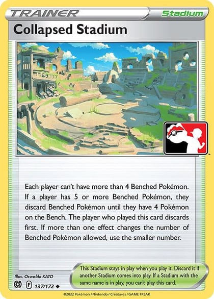 Collapsed Stadium - 137/172, Prize Pack Series Cards 137/172