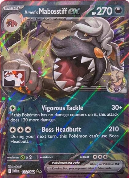 Arven's Mabosstiff ex - 139/182, Prize Pack Series Cards 139/182