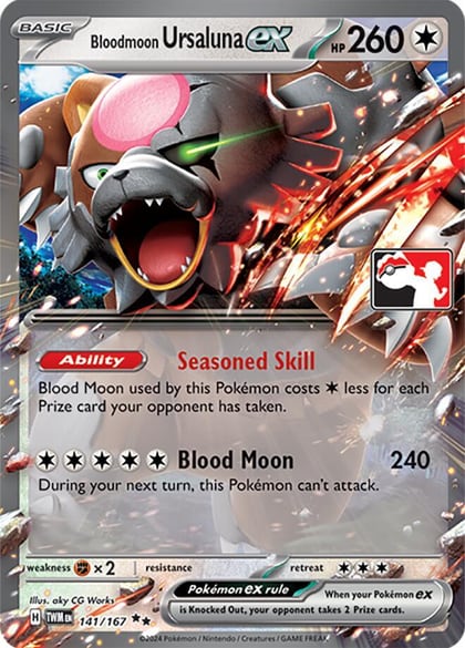 Bloodmoon Ursaluna ex - 141/167, Prize Pack Series Cards 141/167
