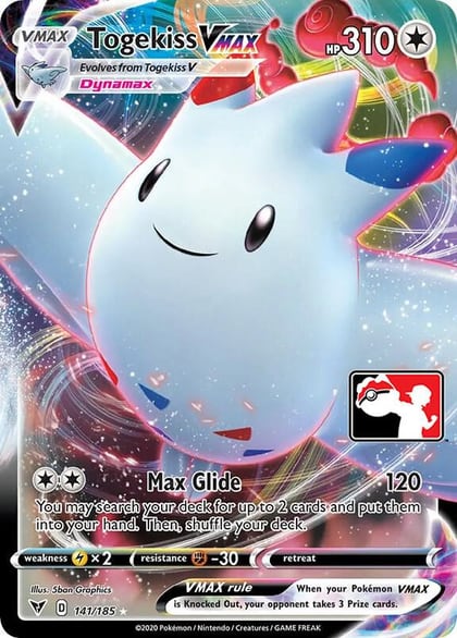 Togekiss VMAX - 141/185, Prize Pack Series Cards 141/185
