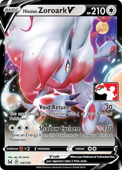 Hisuian Zoroark V - 146/196, Prize Pack Series Cards 146/196