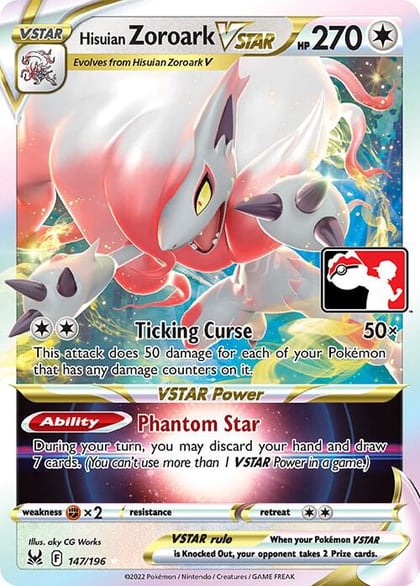 Hisuian Zoroark VSTAR - 147/196, Prize Pack Series Cards 147/196