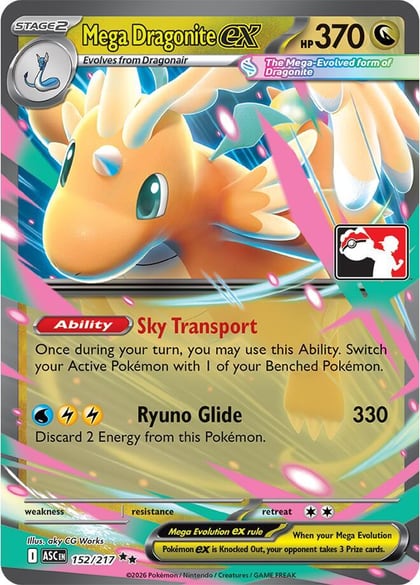 Mega Dragonite ex - 152/217, Prize Pack Series Cards 152/217