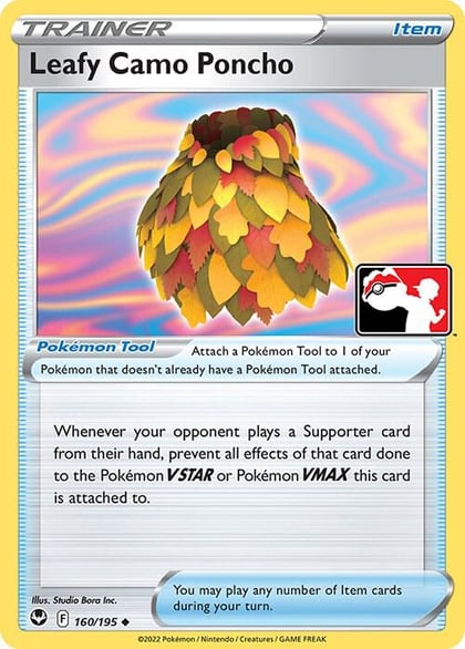 Leafy Camo Poncho - 160/195, Prize Pack Series Cards 160/195
