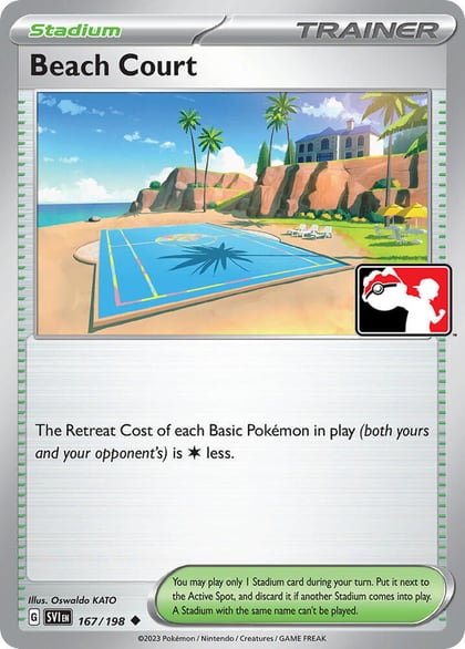 Beach Court - 167/198, Prize Pack Series Cards 167/198