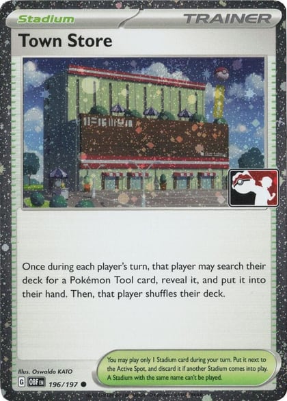 Town Store - 196/197 (Cosmos Holo), Prize Pack Series Cards 196/197