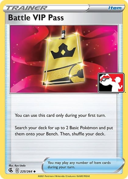 Battle VIP Pass - 225/264, Prize Pack Series Cards 225/264