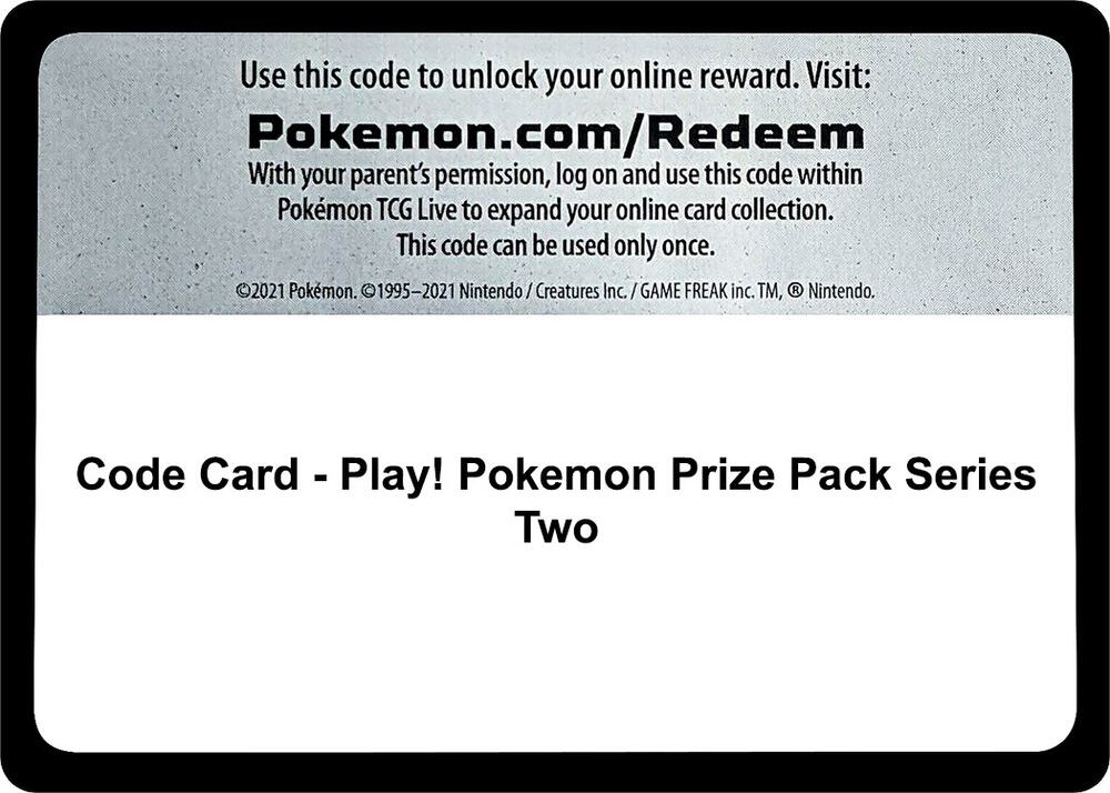 Code Card - Play! Pokemon Prize Pack Series Two, Prize Pack Series Cards P493106