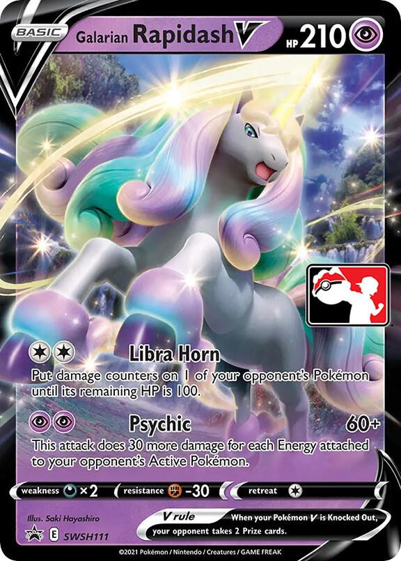 Galarian Rapidash V - SWSH111, Prize Pack Series Cards SWSH111