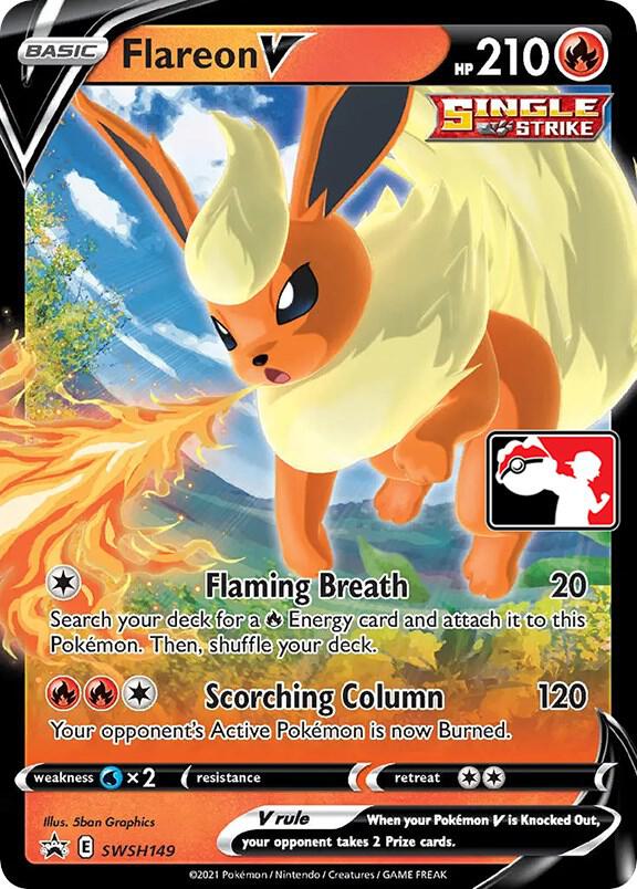Flareon V - SWSH149, Prize Pack Series Cards SWSH149
