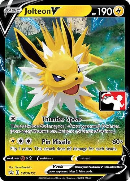 Jolteon V - SWSH151, Prize Pack Series Cards SWSH151