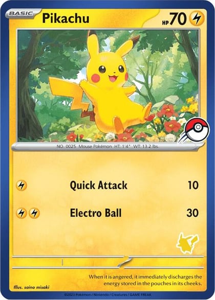 Pikachu (Blue Border), My First Battle #524061