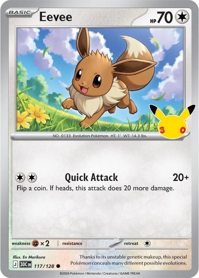 Eevee - 117/128, ME: 30th Celebration 117/128