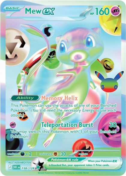 Mew ex, ME: 30th Celebration 158/128
