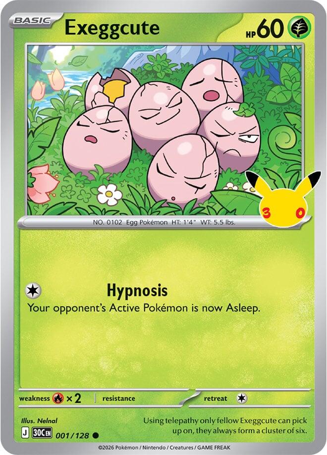 Exeggcute, ME: 30th Celebration 001/128